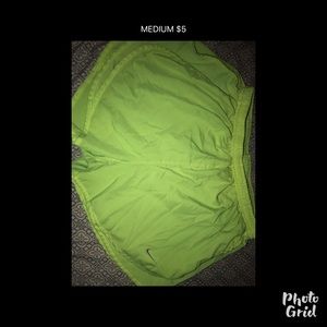 Neon Green Nike shorts